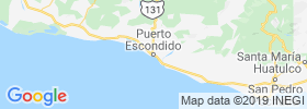 Puerto Escondido map